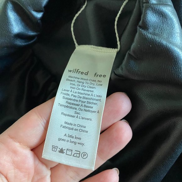 ARITZIA Wilfred Free Black Daria Faux Leather Leggings Sz Small - Picture 6 of 9